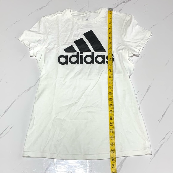 NWOT Adidas Women’s White Round Neck Short Sleeves Tee Size Small - Picture 7 of 8